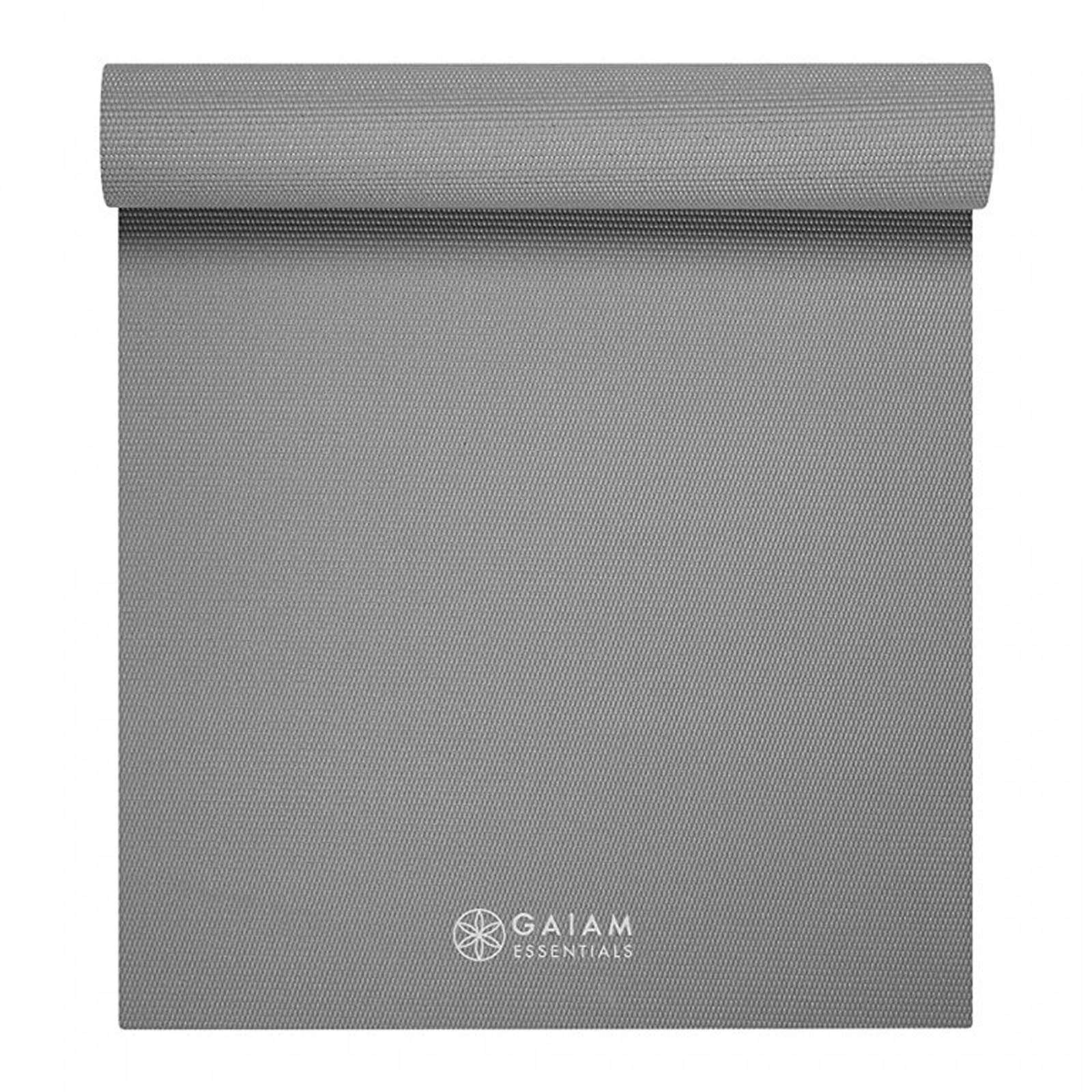 Gaiam Essentials Yoga Mat 6mm with Strap Gray 63317