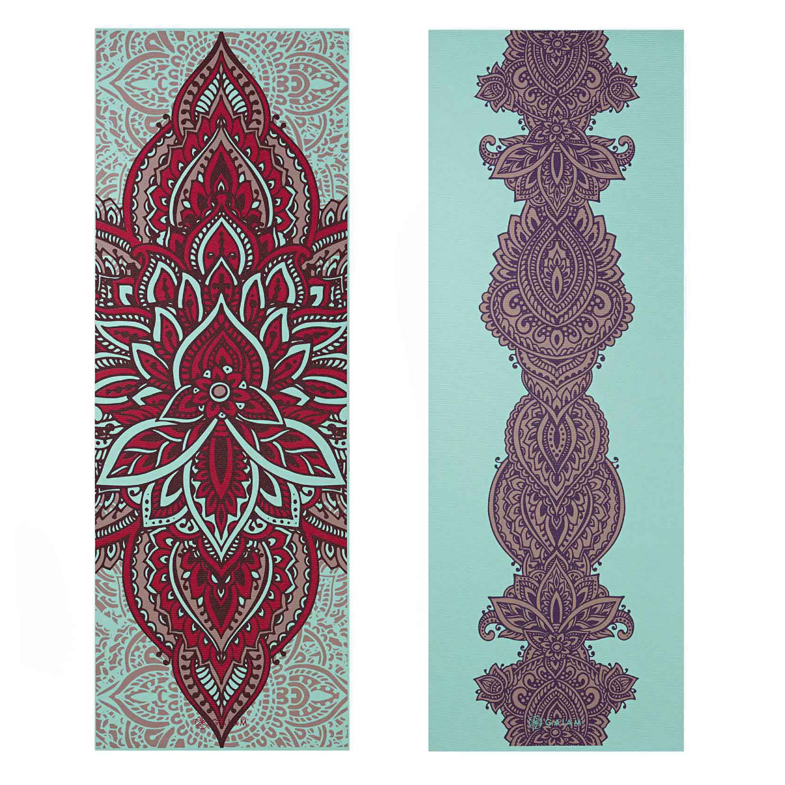 Tapis de yoga Gaiam réversible Zara Rouge 6 mm 63368
