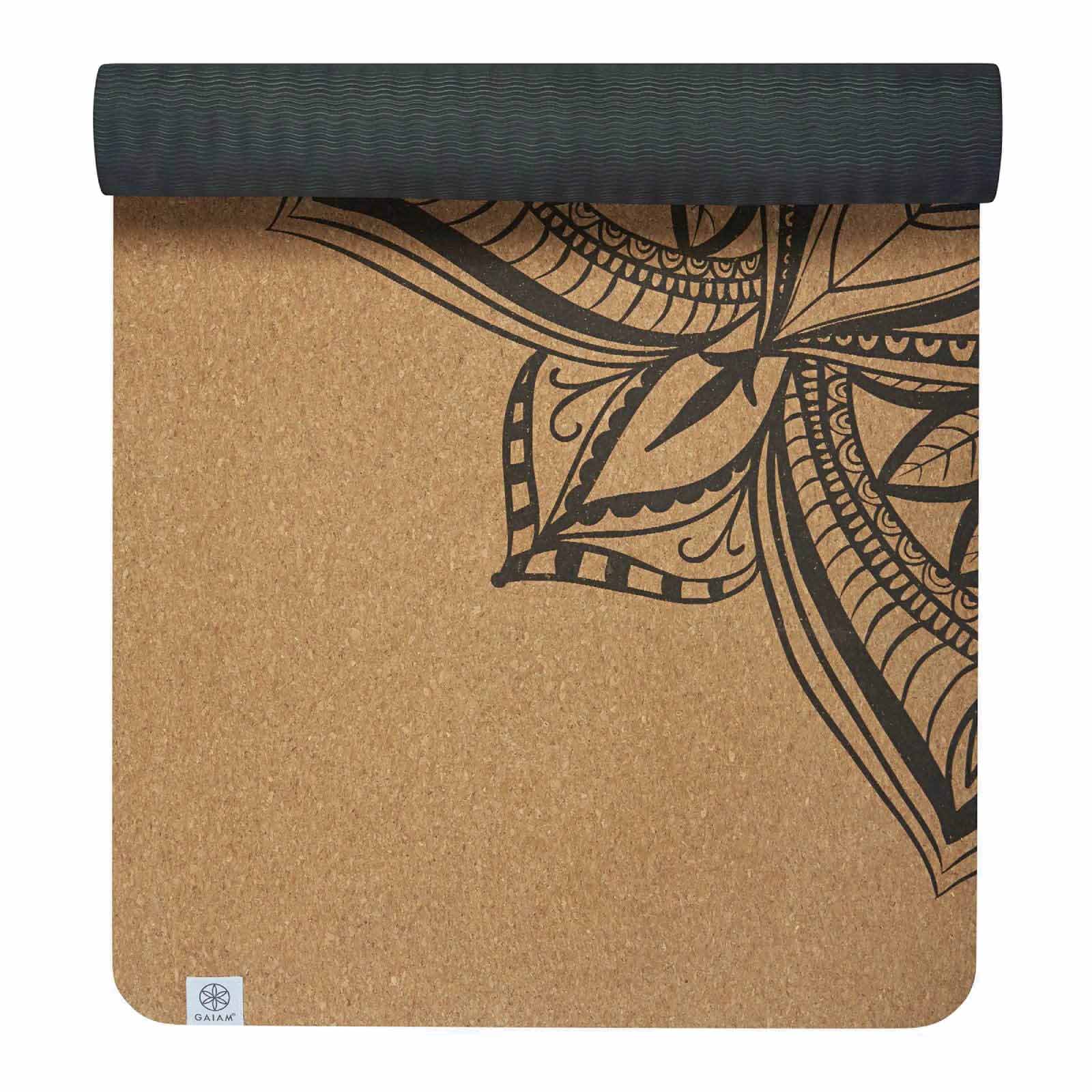 Gaiam Yoga Mat Printed Cork Mandala 5mm 63495