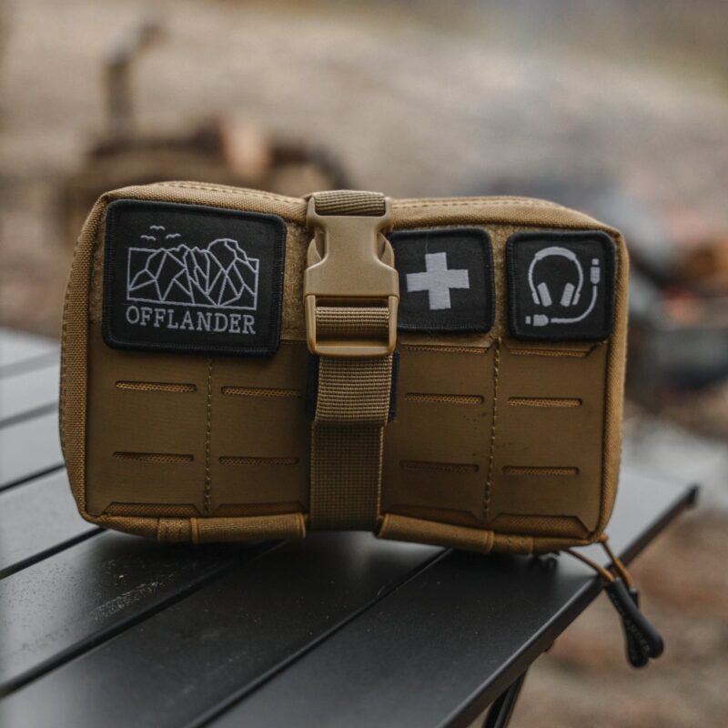 OFFLANDER SASZETKA TAKTYCZNA MOLLE Z RZEPEM NA POWERBANK I KABLE KHAKI - obrazek 7