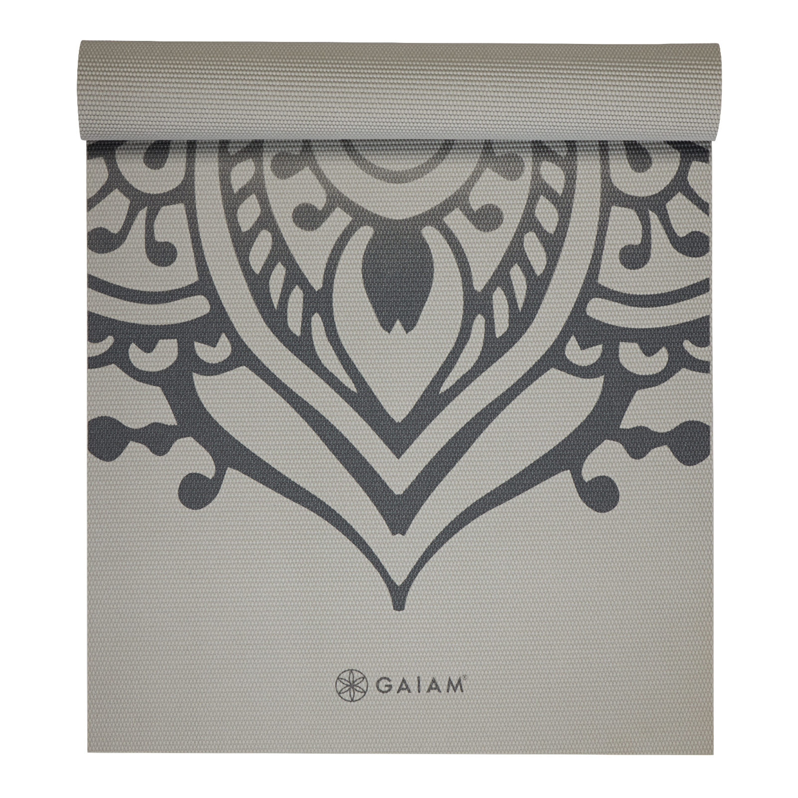 GAIAM SUSTAINED GREY SUNDIAL LAYERS YOGA MAT 5MM 65737