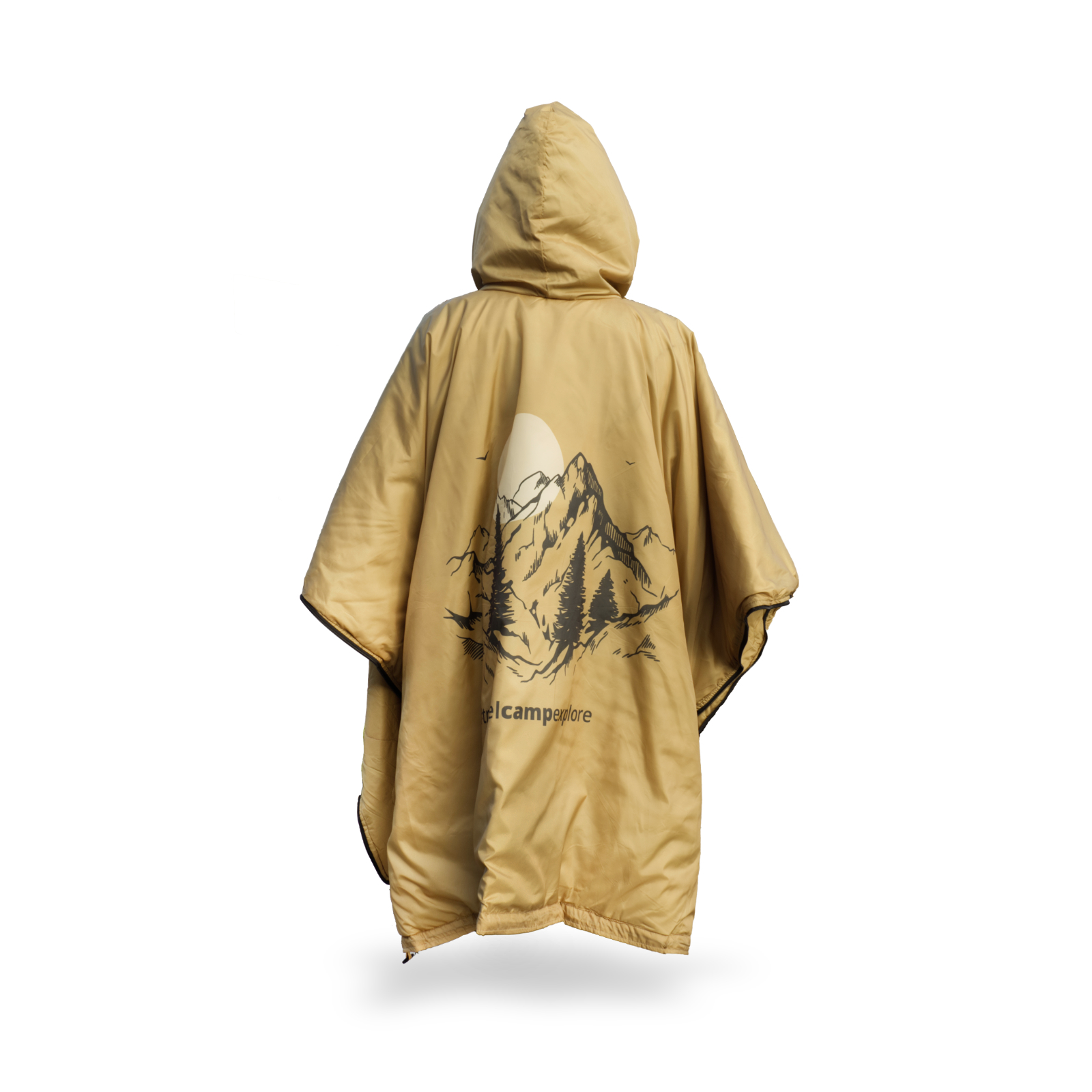 OFFLANDER CAMPING PONCHO LIGHT WITH HEATER CHAMPAGNE