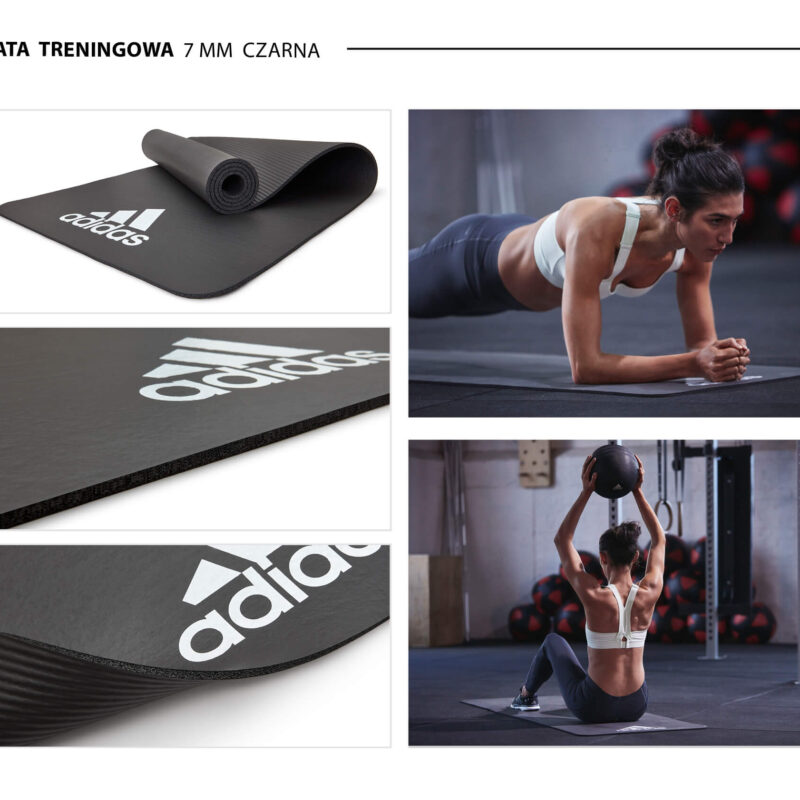Adidas Training Mat 7mm Black ADMT-11014GR - Image 11