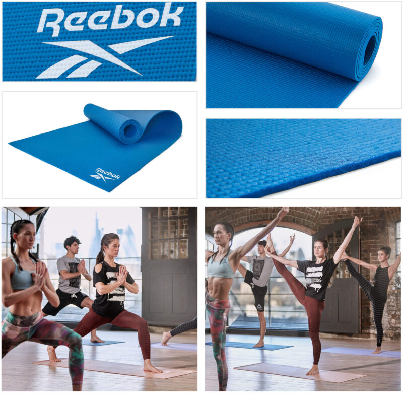Reebok Yoga Mat 4mm Blue Rayg-11022BL - Image 9